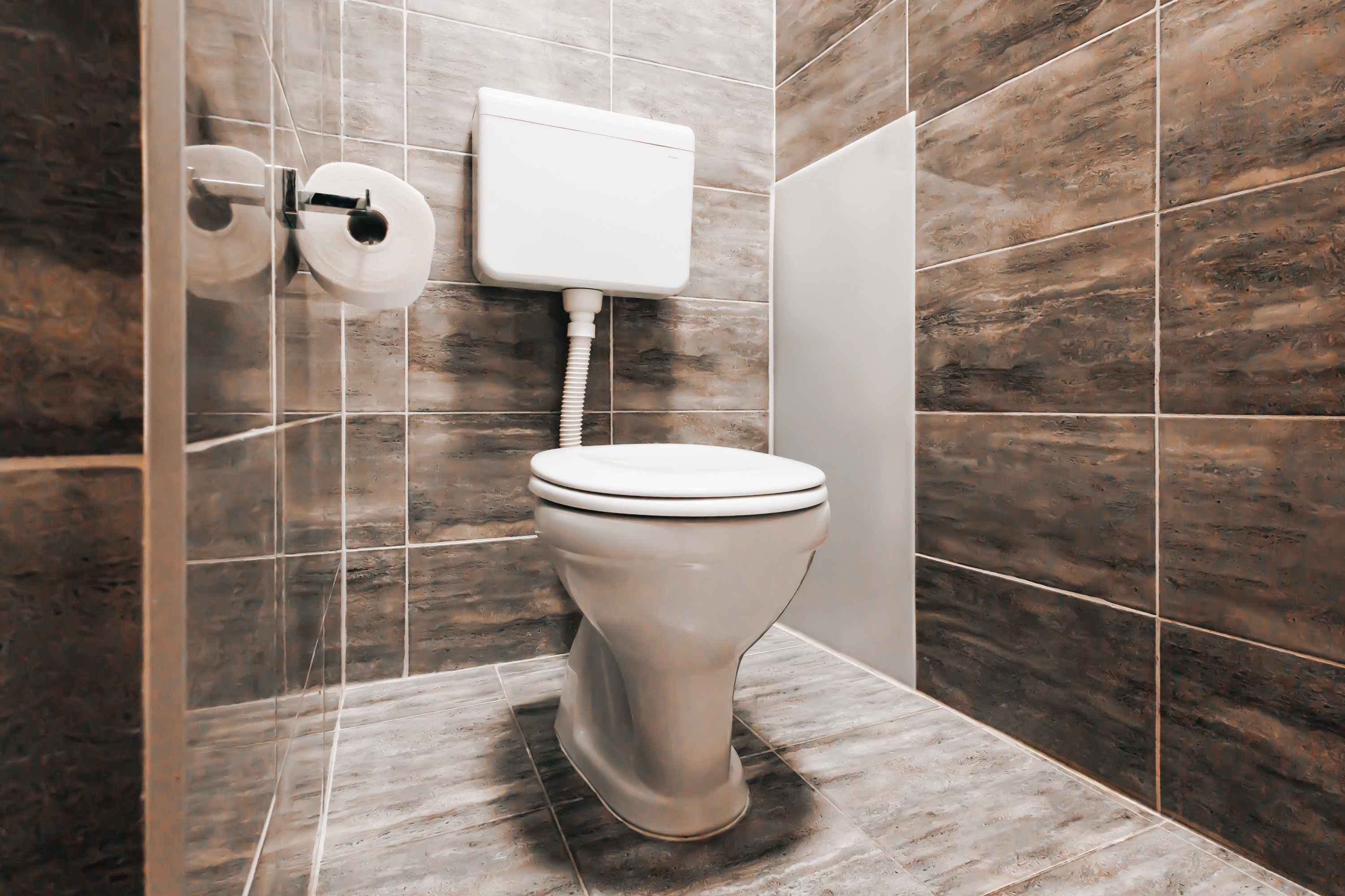 Clean modern bathroom with sleek tile finishes