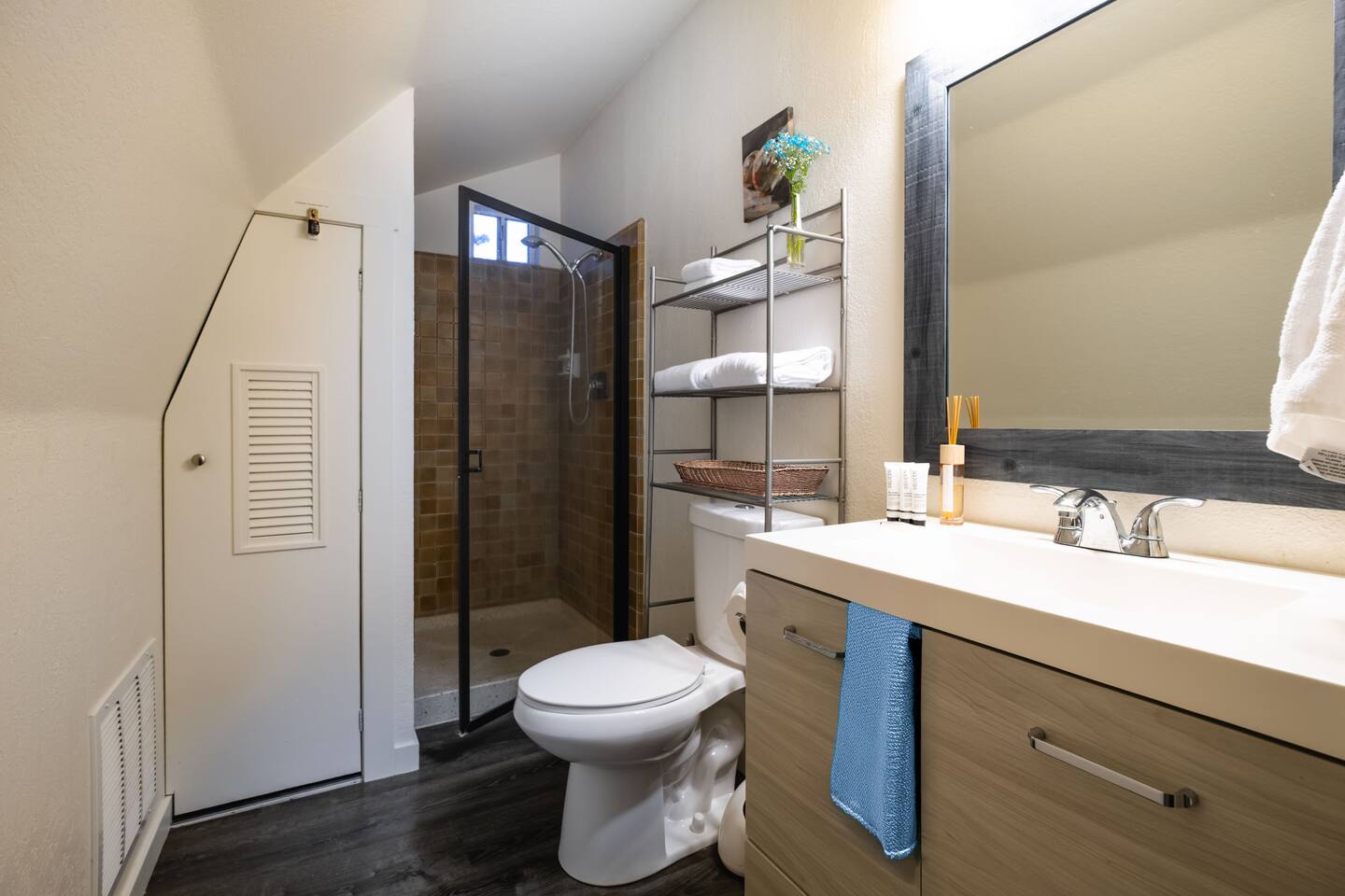 Freshen up in the spacious full bathroom, designed for comfort and convenience.