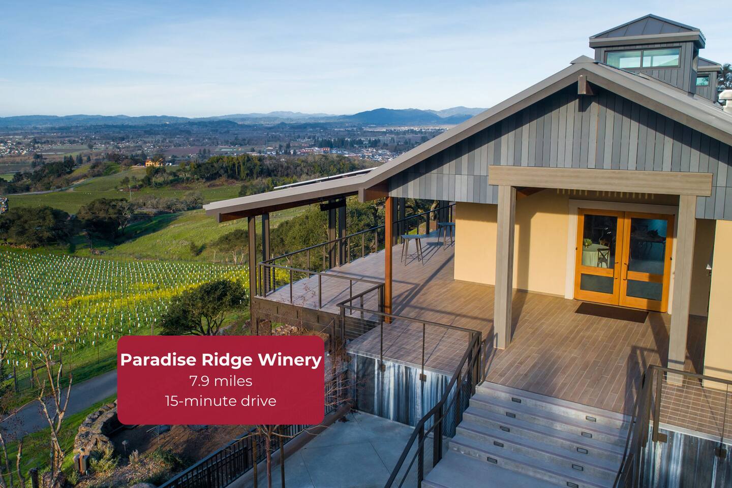 Wines, sunsets, and art overlooking Santa Rosa.