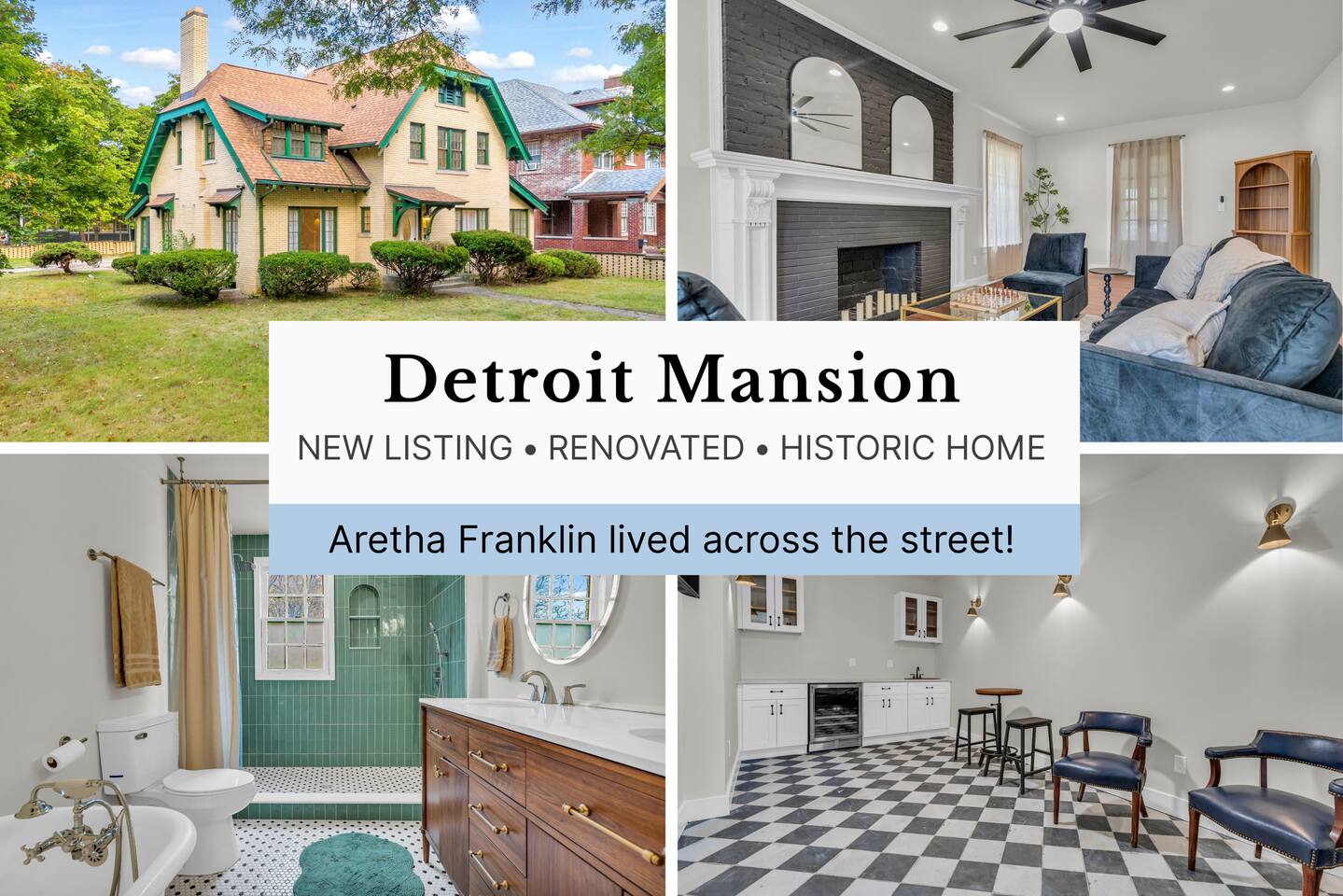 Historic Detroit Mansion Steps to MoTown Museum