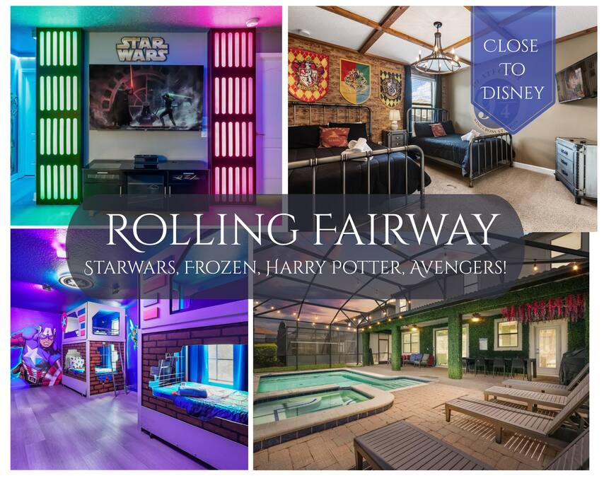 9BR Themed! Movie Theatre! Close to Disney World!