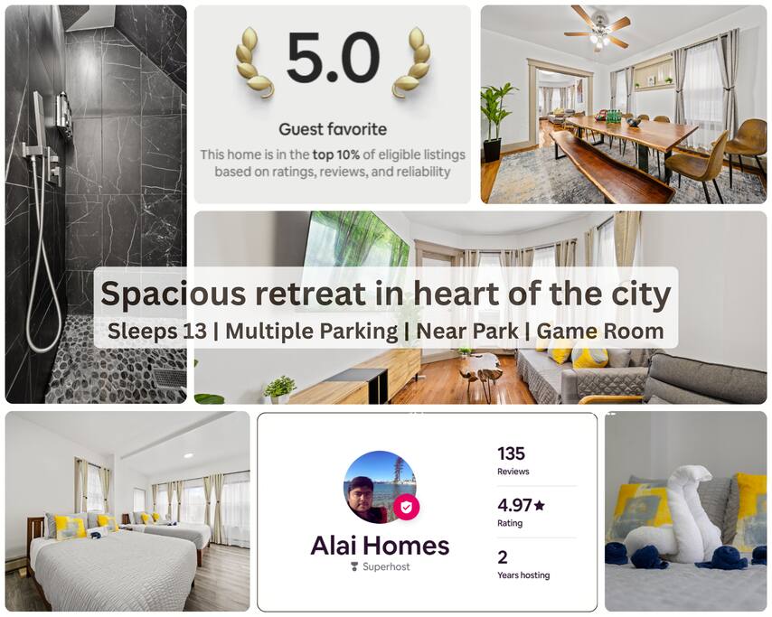 Spacious duplex retreat in city w/ Parking nearby