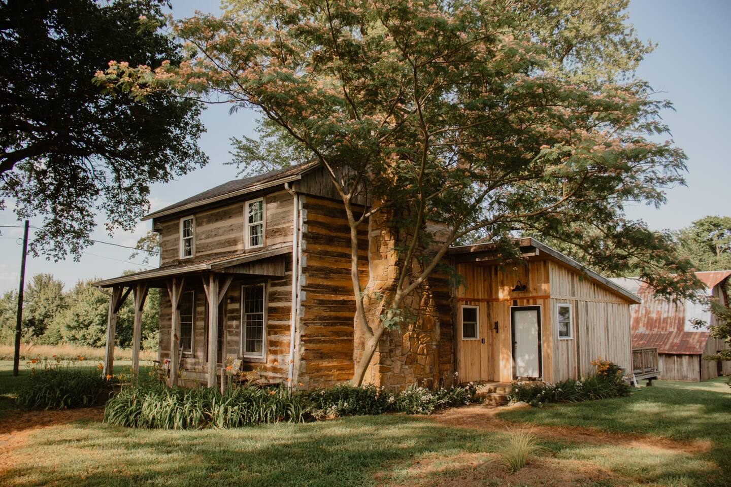Rustic Log Cabin Old Farm