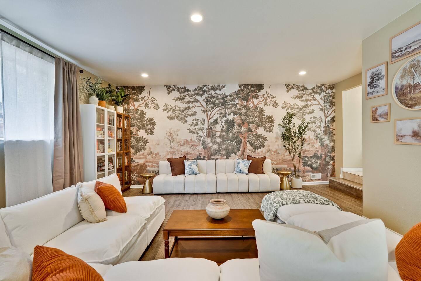 Modern Italian Villa Inspired Home- Library Lounge