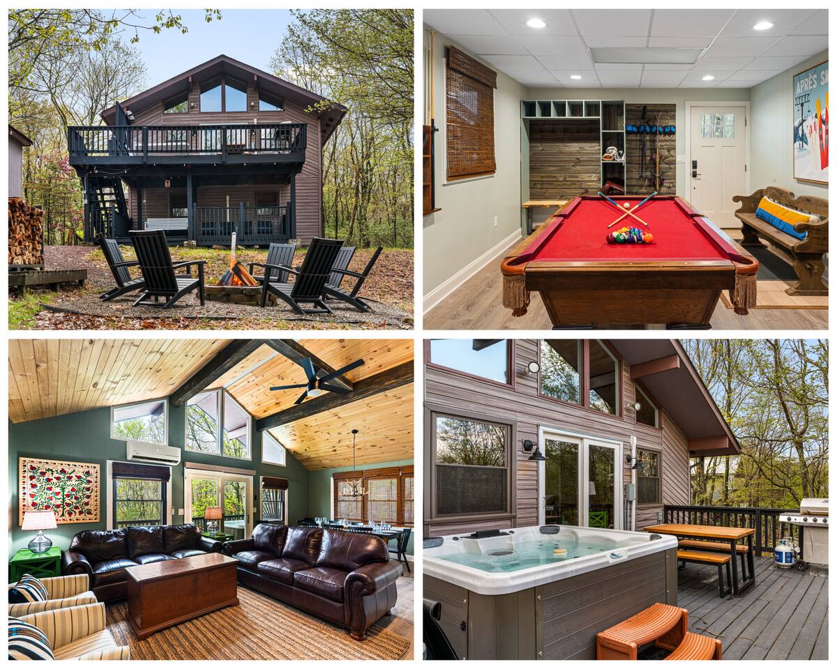 Snowy Pocono Escape | HotTub & Pool Table