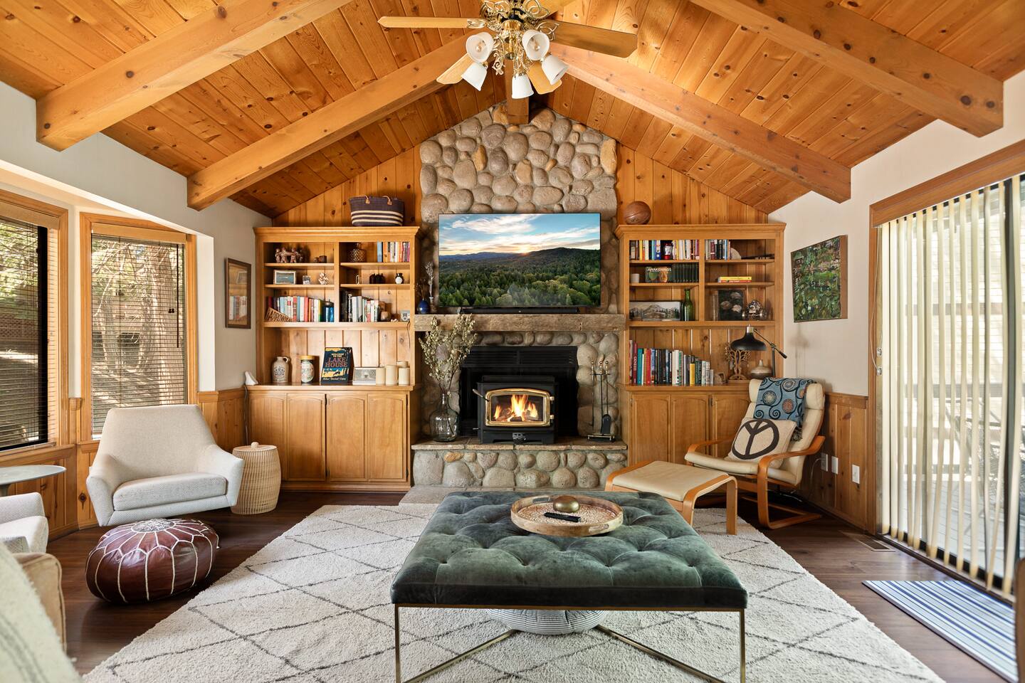 Woodland Retreat | Fireplace & Game Room