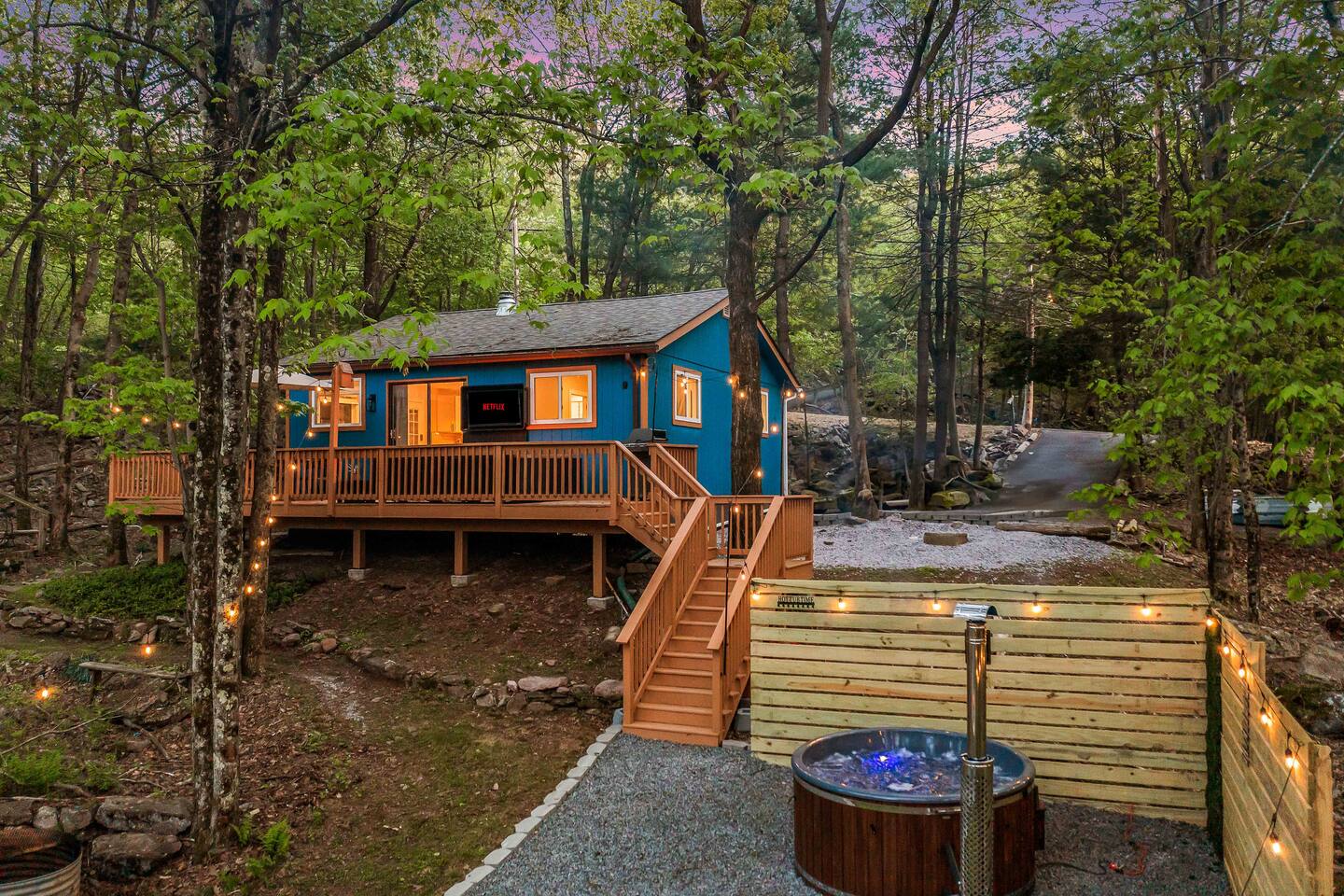 Blue Forest Hideaway w/Hot Tub by Pocono Raceway