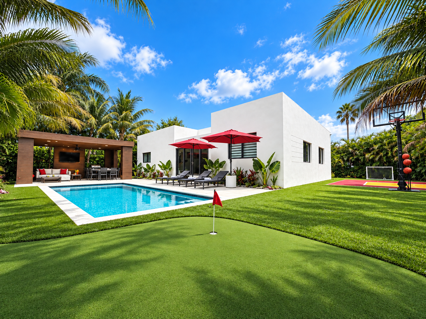 Heated Pool •Villa• 4br•Basketball•BBQ