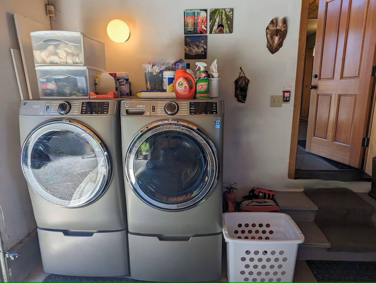 Convenient in-home laundry area stocked with everything you need.