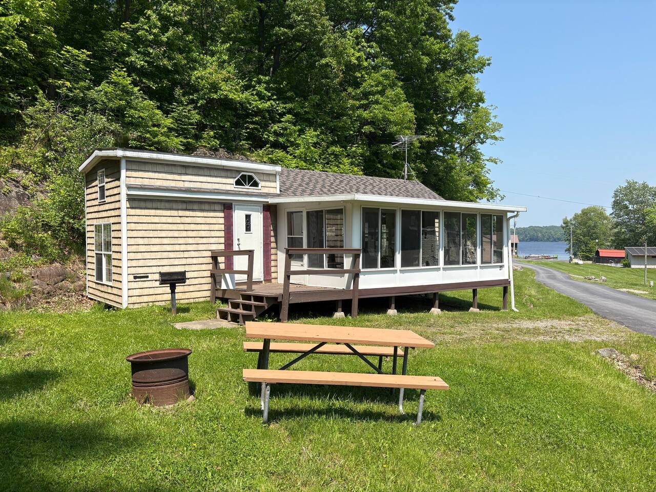Classic Camper on Black Lake