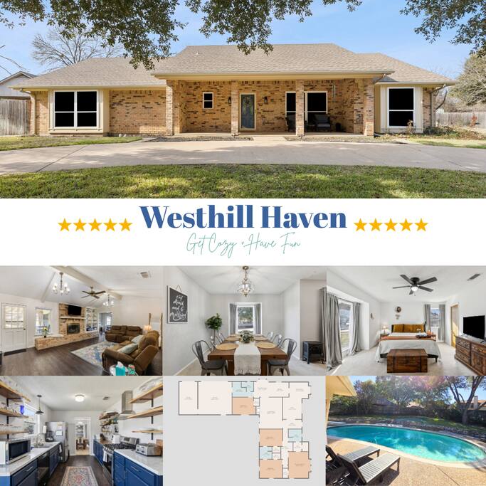 Westhill Haven | Entire 4BR Vacation Home with Private Pool in Cleburne, TX – Family Friendly, Sleeps 10