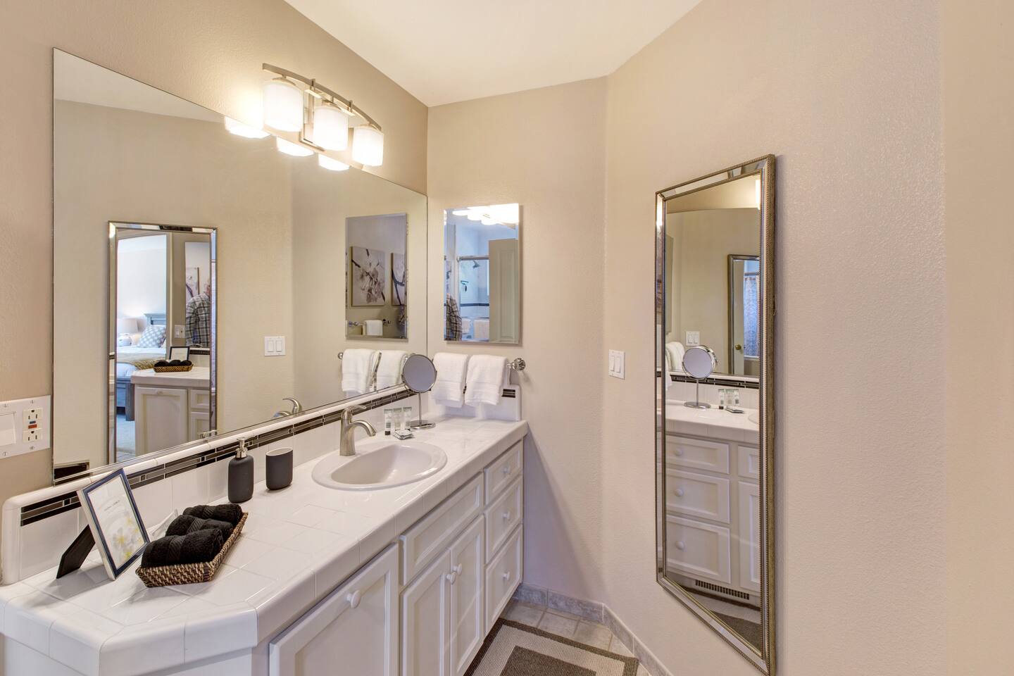 Bathroom 3, attached to Bedroom 3, with shower