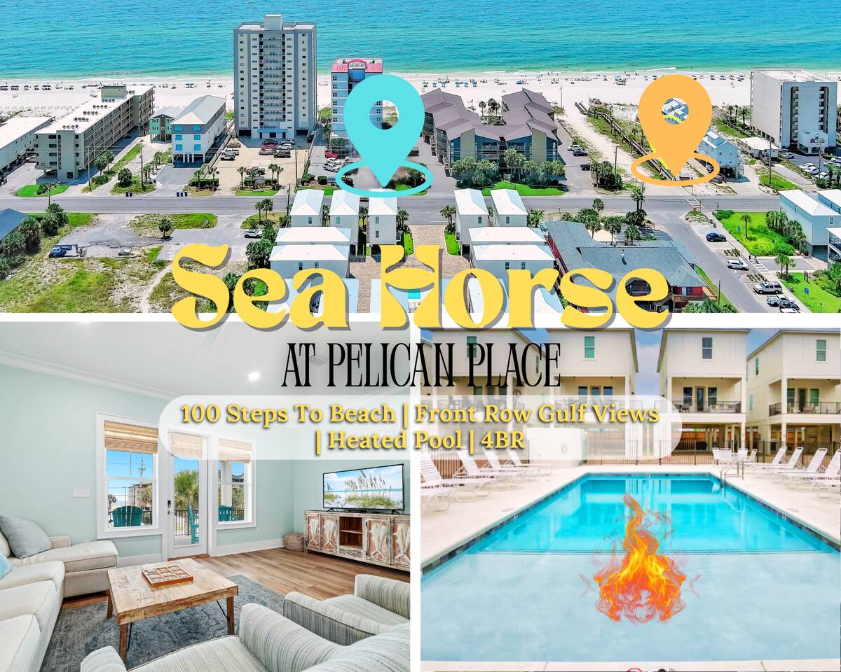 100 Steps To Beach*Front Row Gulf View*Heated Pool