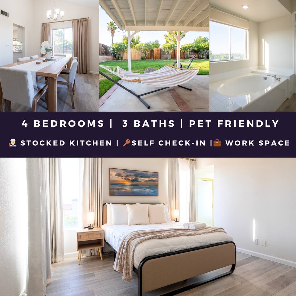 Pet Friendly 4BR Prime Location