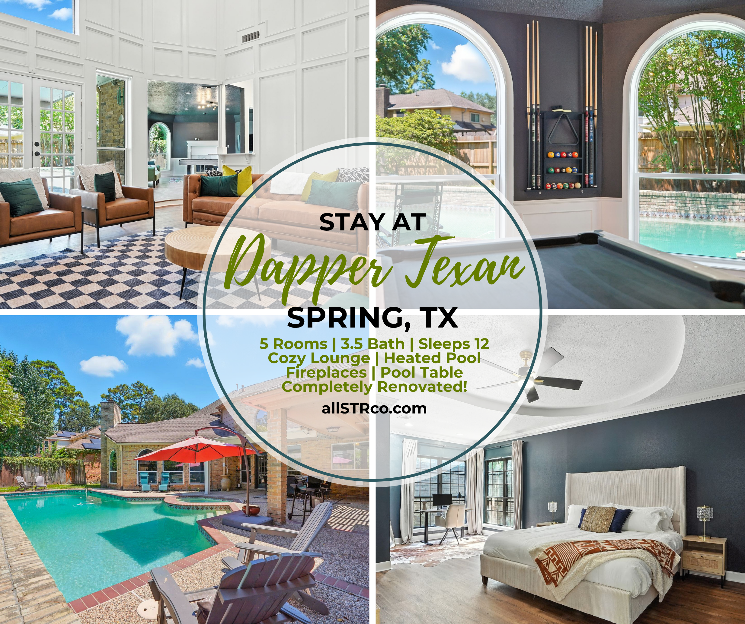 The Dapper Texan | Heated Pool, Spa & Game Room - Holiday Home