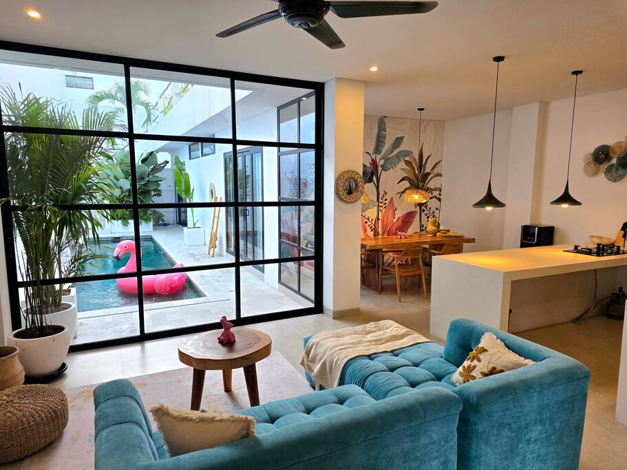 'Villa Vivid' 2BR Bohemian, 5 min to Kedungu Beach