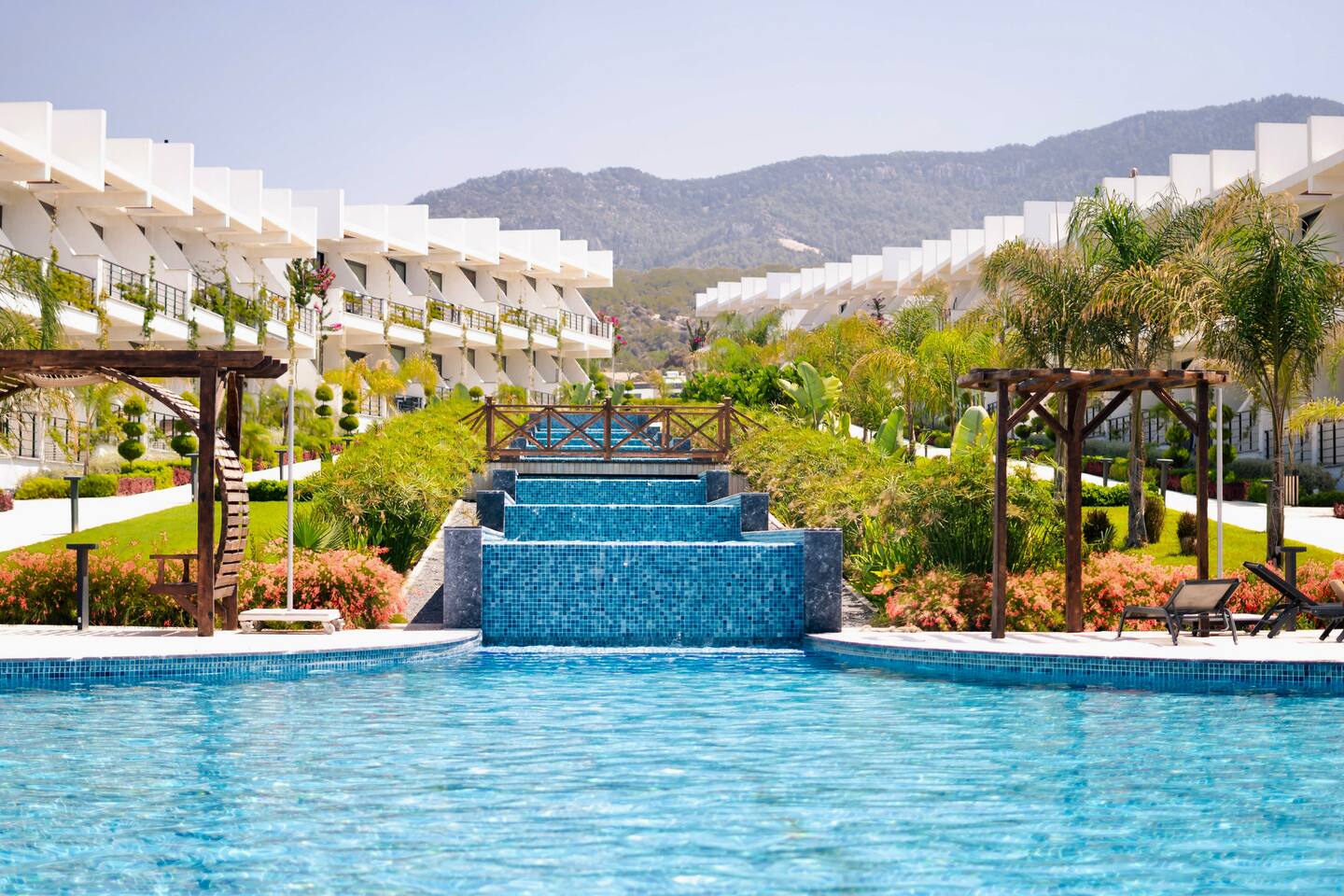 Gemütliches Studio: Urlaub am Pool unter Palmen