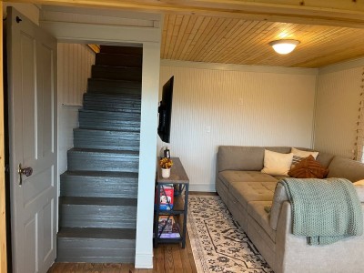 These are the stairs that lead to the clubhouse.