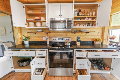 We consider this a fully stocked kitchen. We have blenders, waffle makers, mixing bowls, baking sheets, pots, 