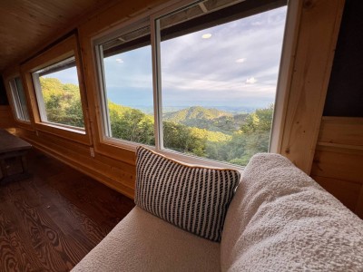 And...here's the view again.  This is my wife's favorite chair.  She likes to open that window, curl up and re