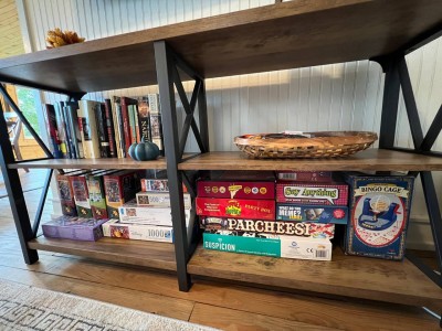 Enjoy many games, books and puzzles while your getting some R&R from the every day hustle.