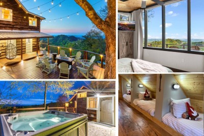 Picture yourself in a comfy bed, surrounded by breathtaking 100-mi. views, while the kids enjoy their own cozy