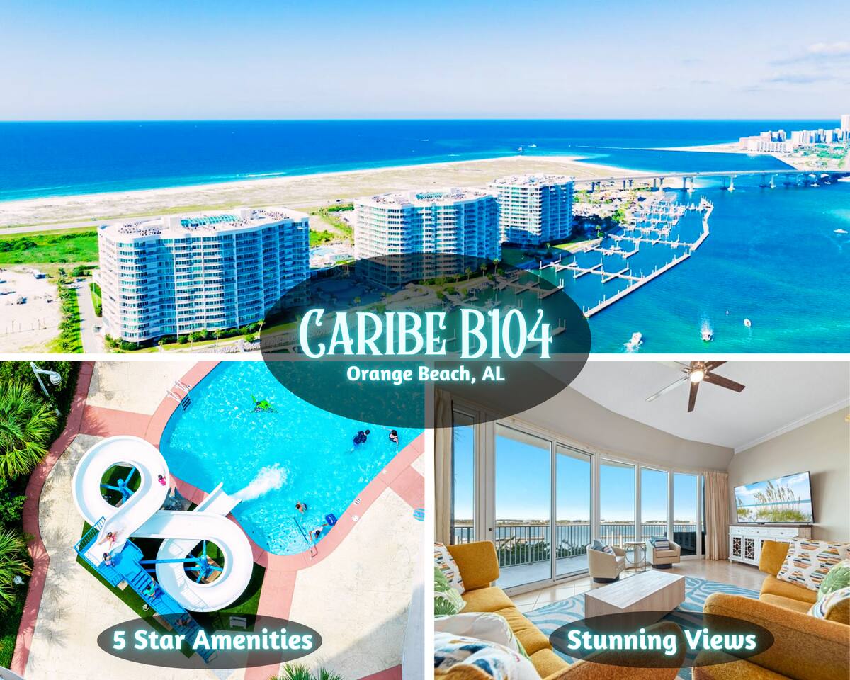 "Caribe B104" | 3BR Bayfront Condo With Stunning Views*Unmatched Amenities*Lazy River*Outdoor Pools*Hot Tub*Boat Slip*Beach Trolley*Cabanas*On Site Restaurants