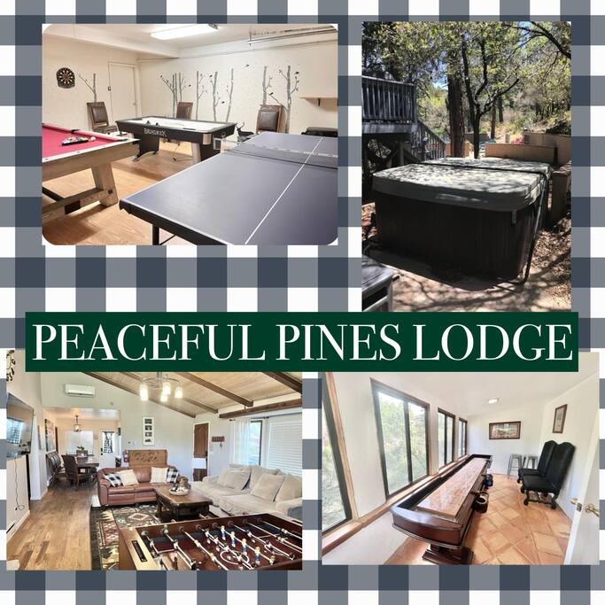 Peaceful Pines Lodge-2 game rooms,hot tub,EVChrgr