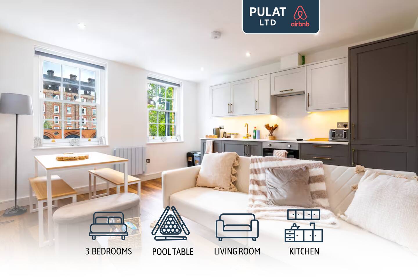 Luxury 3BR • Pool Table • GymBike • SmartTV • WiFi