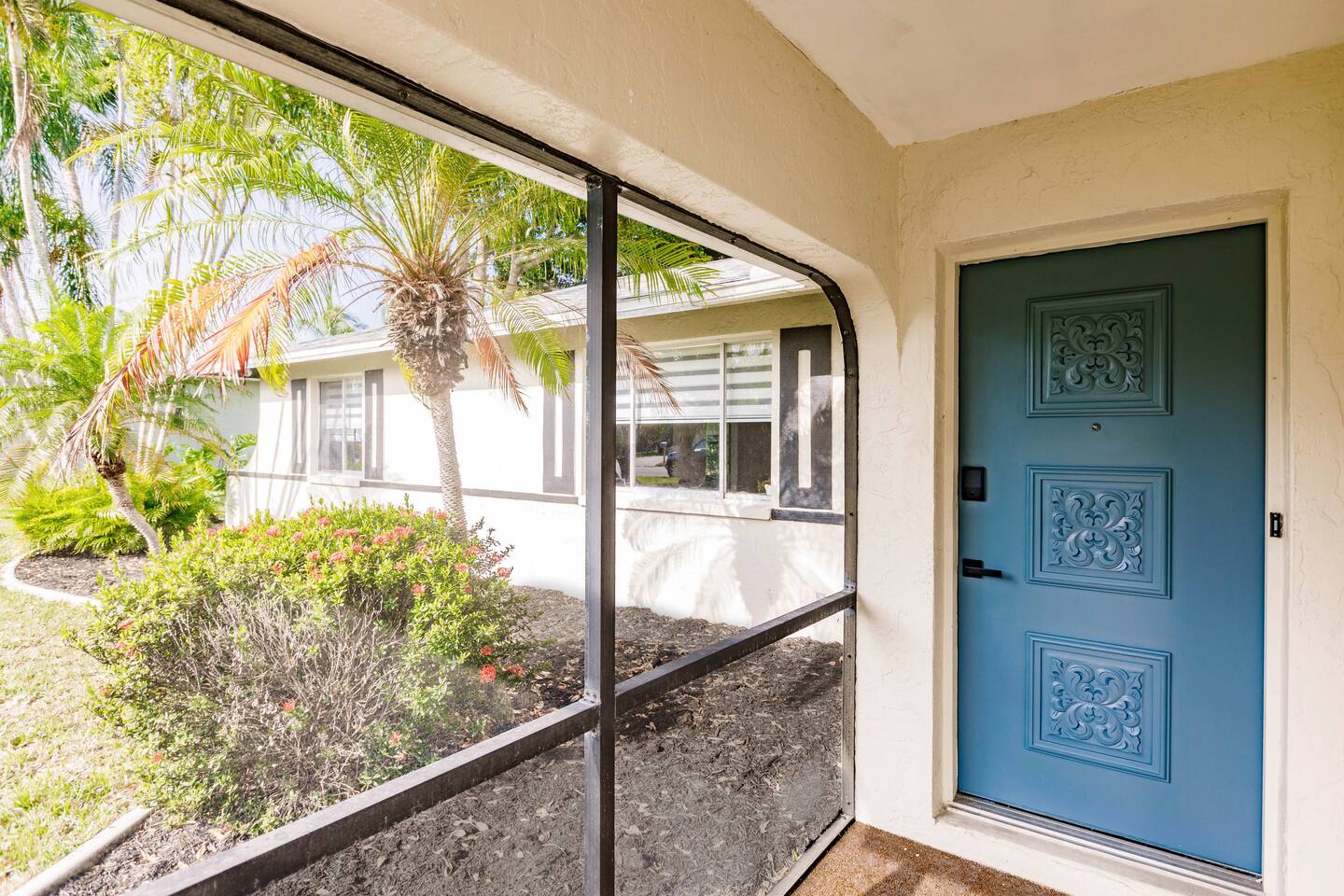 Custom coded front door access with smart lock.