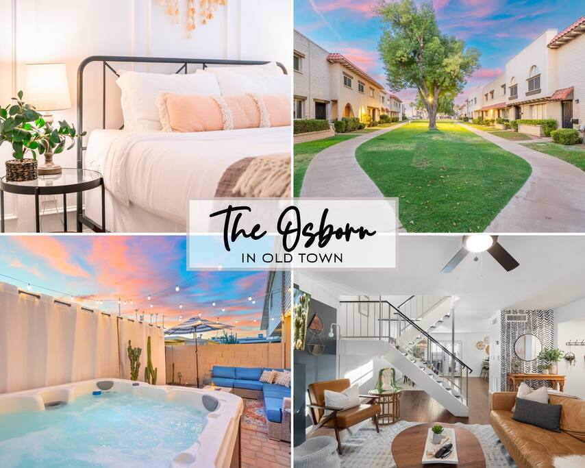 5 Min 2 Old Town! Modern-Boho Bungalow w Hot Tub!