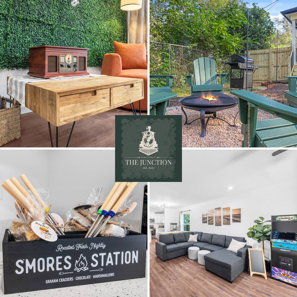 Arcade, FirePit, Sleeps8, PetFriendly, Near Dtwn