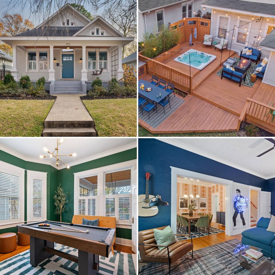 Hot Tub & Private Backyard- Cooper Young Bungalow