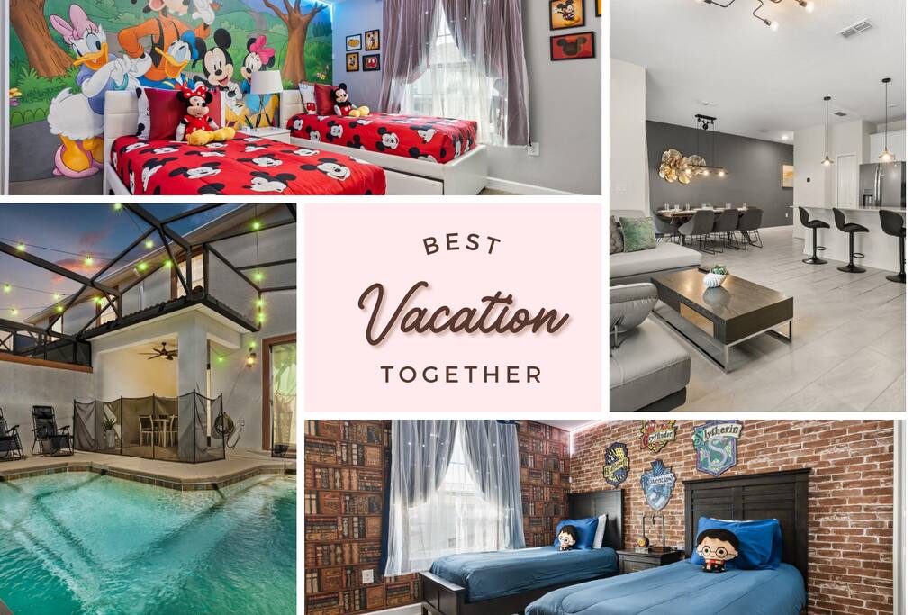 Themed Rooms 5 Miles to Disney New 2King Beds