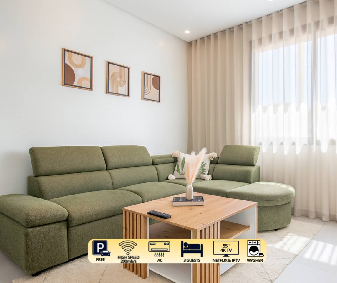 Couple Getaway•Workspace 200Mb/s•Free Parking•AC