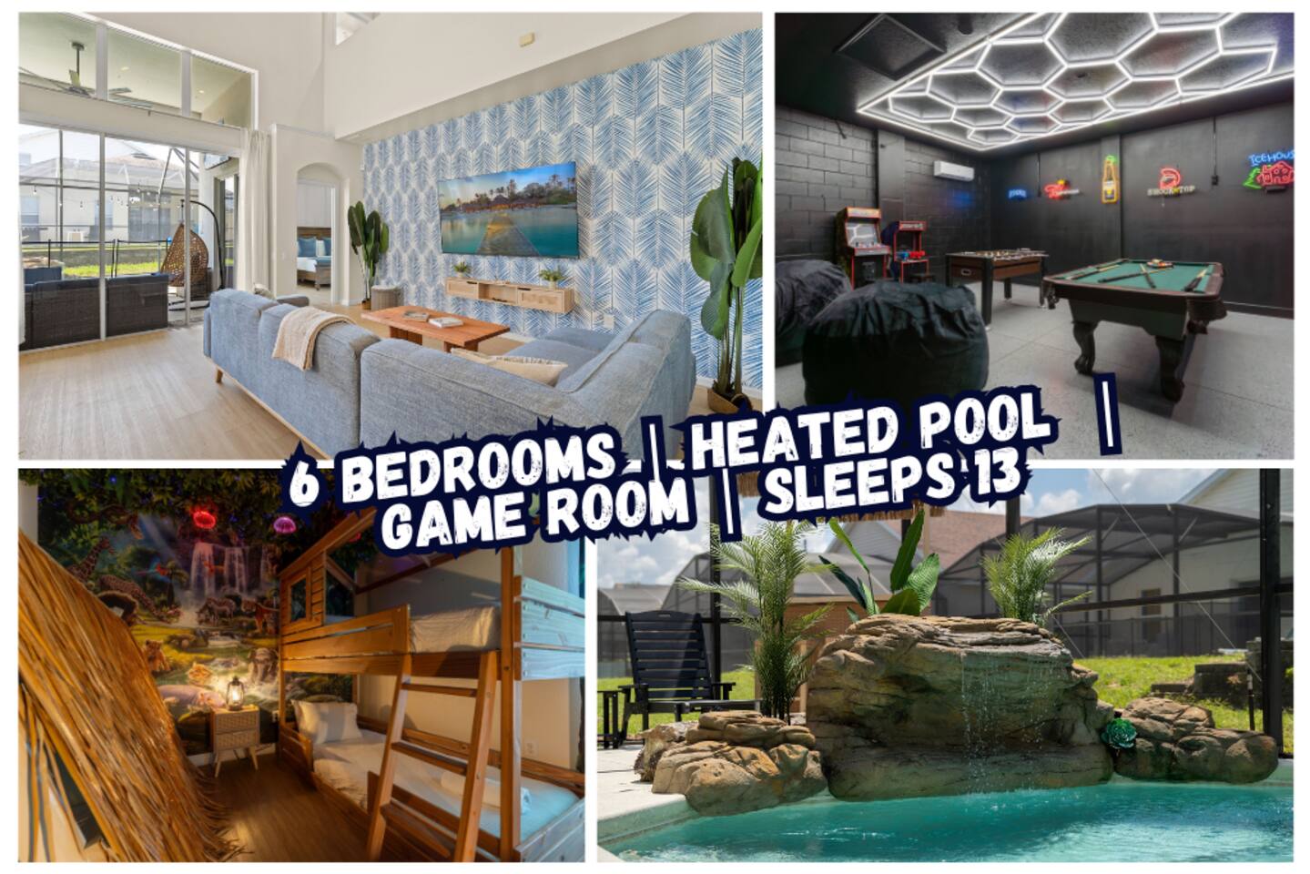 Tiki Palms | Game Room| Heated Pool | Themed