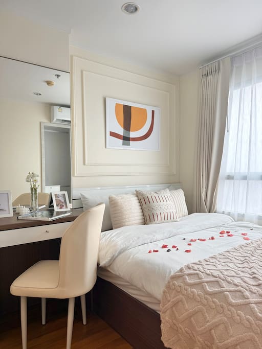 Cozy, fully-equipped Studio| MRT Rama 9, Pool&Gym