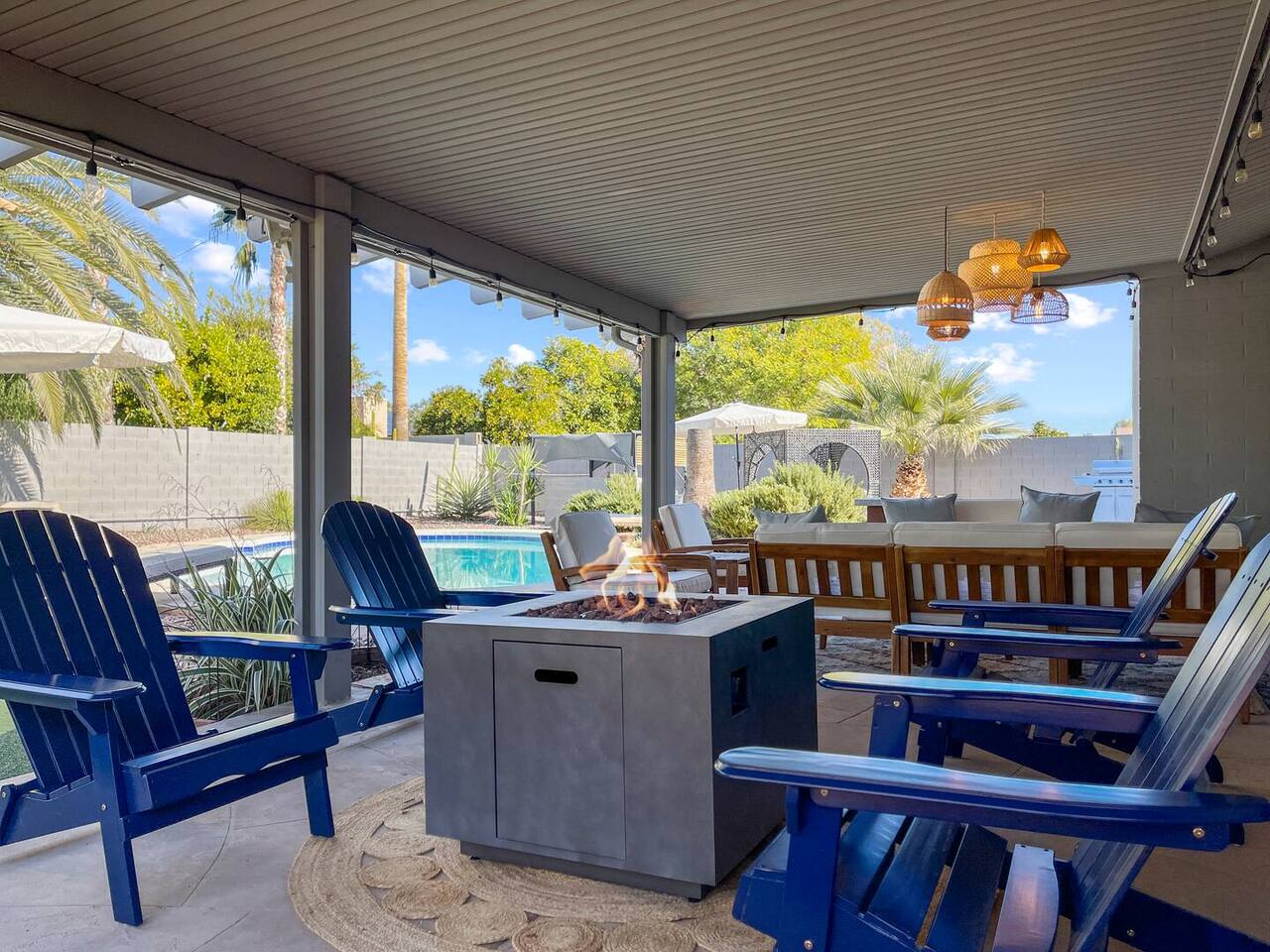 Propane tank included with firepit