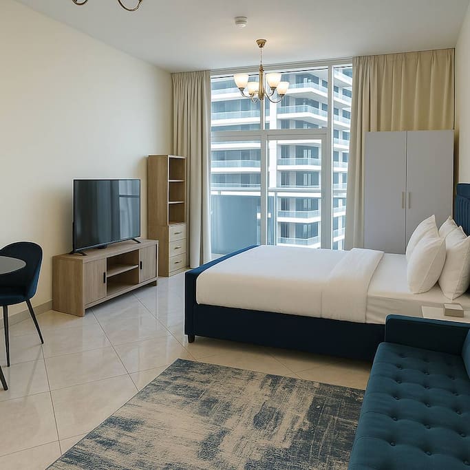 Work & Relax Studio in JVC• Gym, Pool & Parking