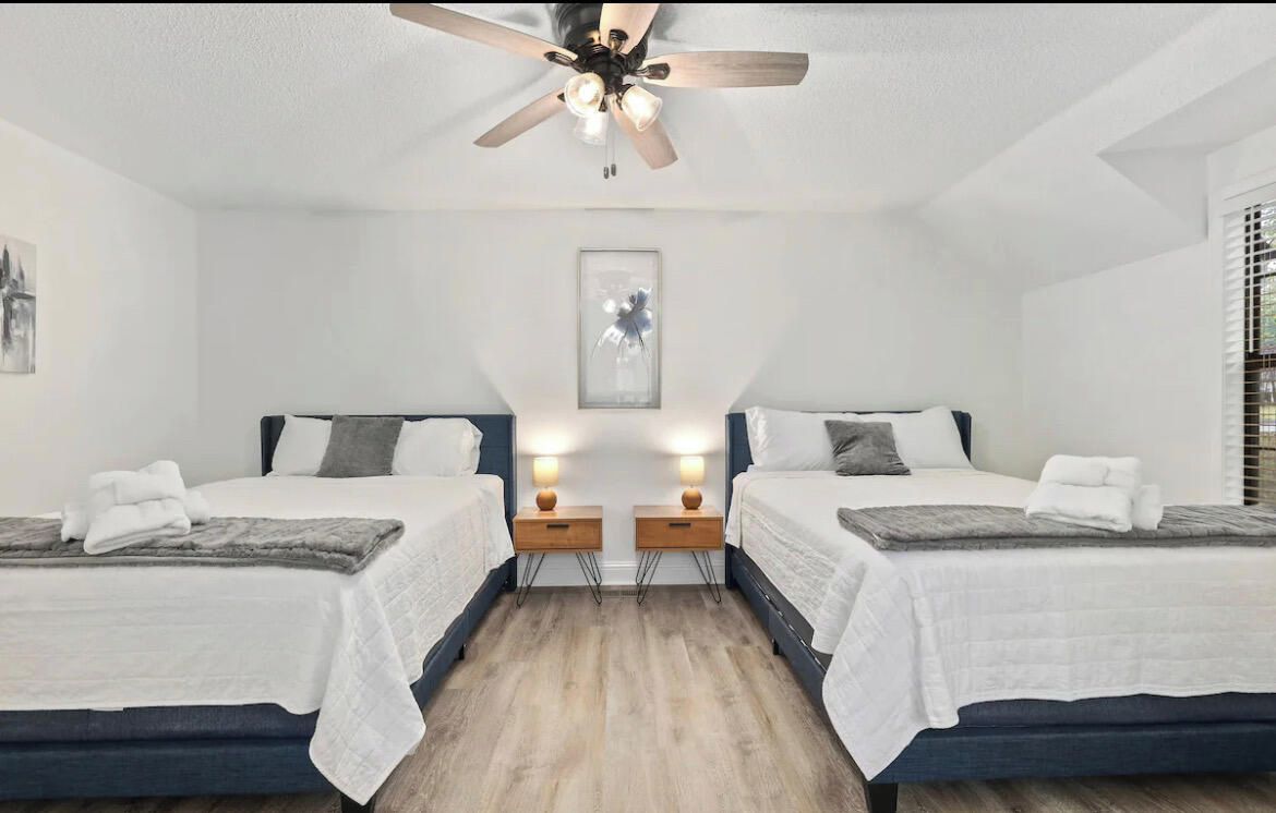 Our third bedroom has two Queen-size beds, two closets and an en suite bath.