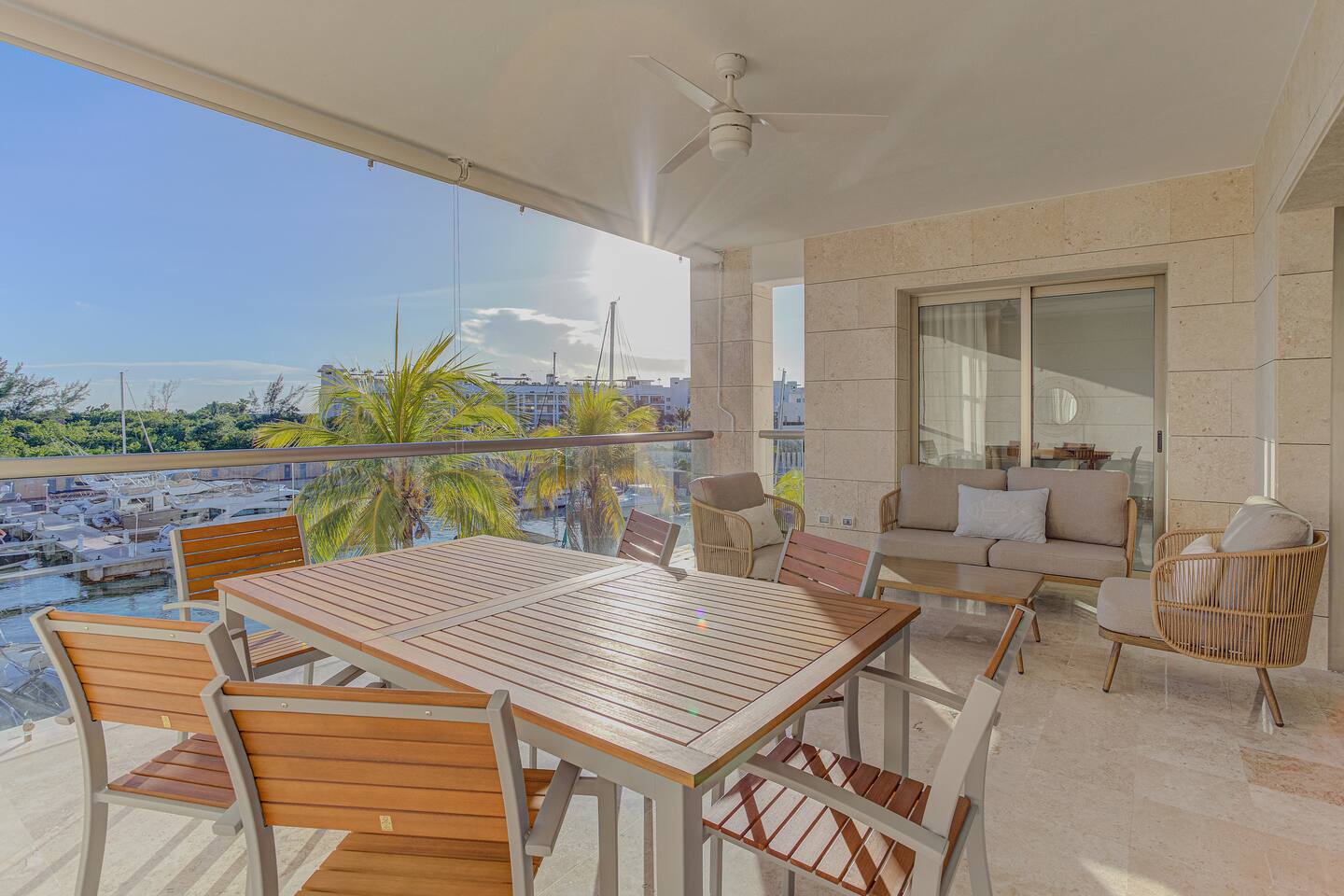 Luxury apartment with private beach club and pool