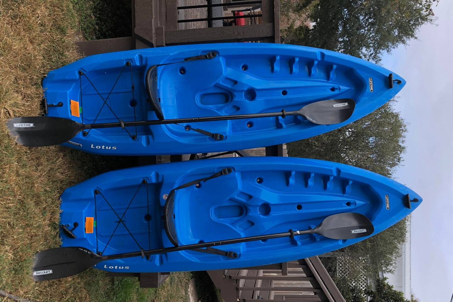 Two single-rider sit-on-top kayaks provided