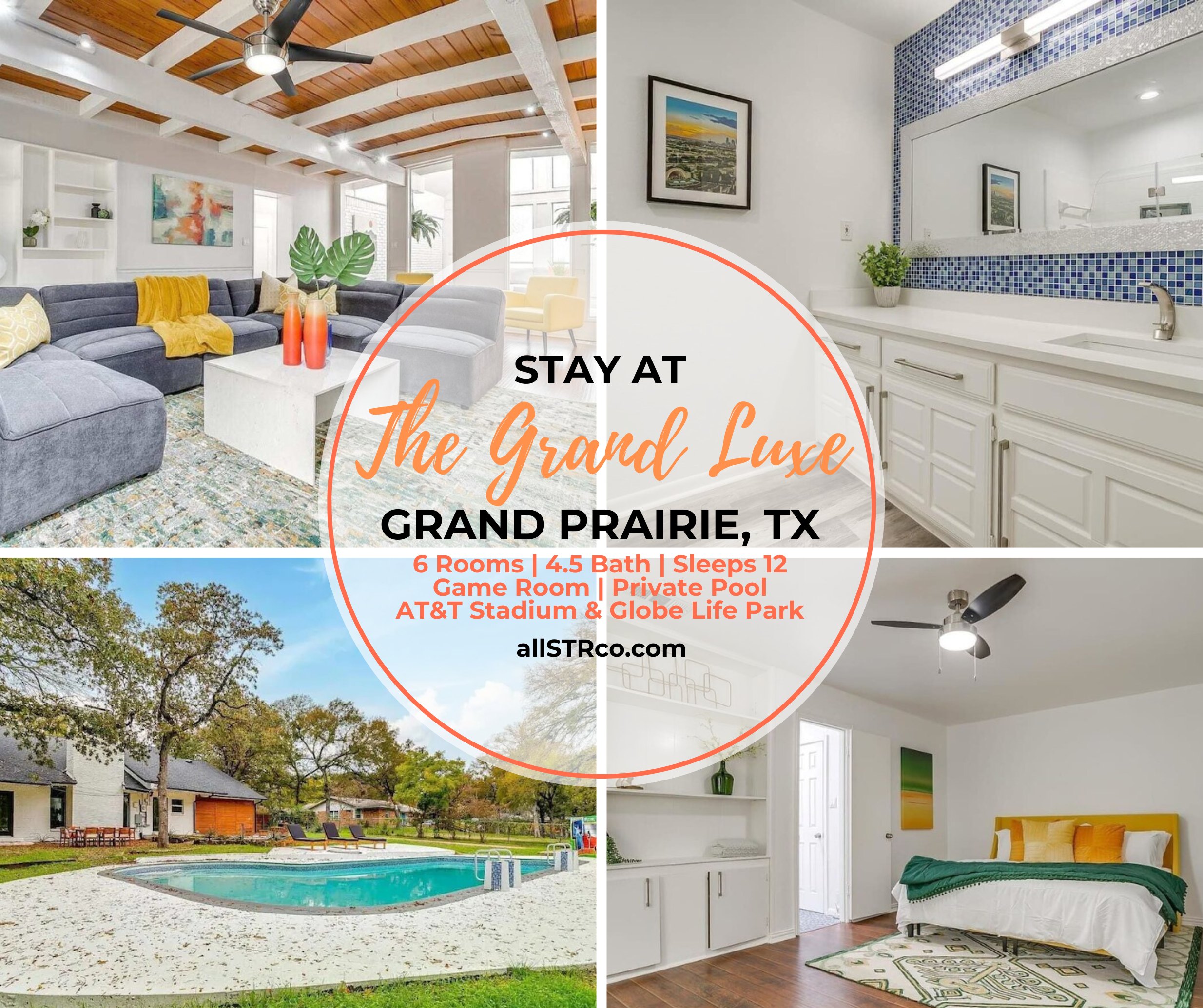 Grand Prairie 6 bed Luxe Escape | Pool & Games!