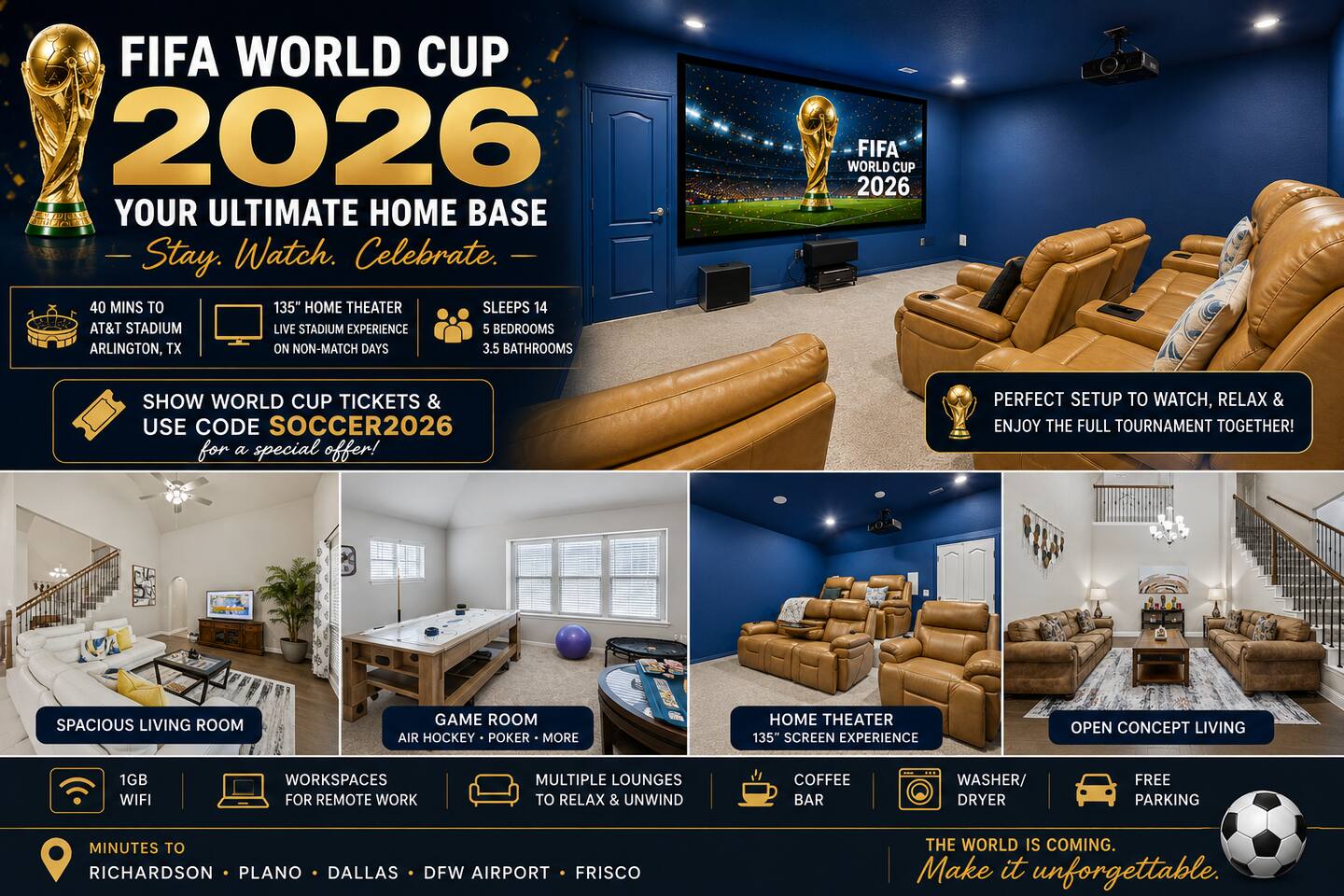 LUX NEW 5BR | 135" theater | game rm | sleeps 14