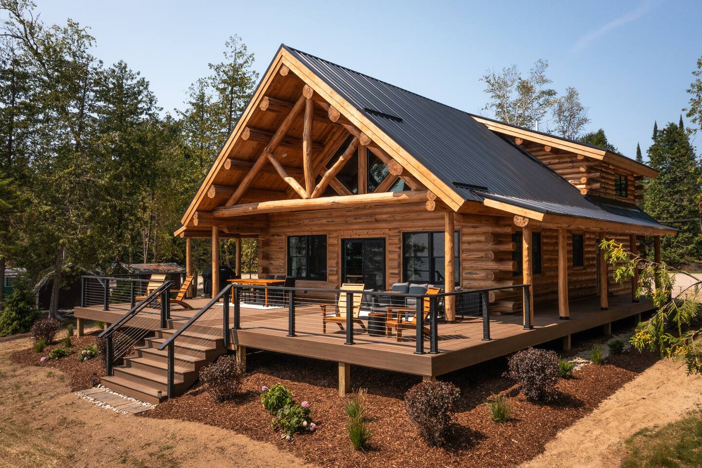Deck views and firepit