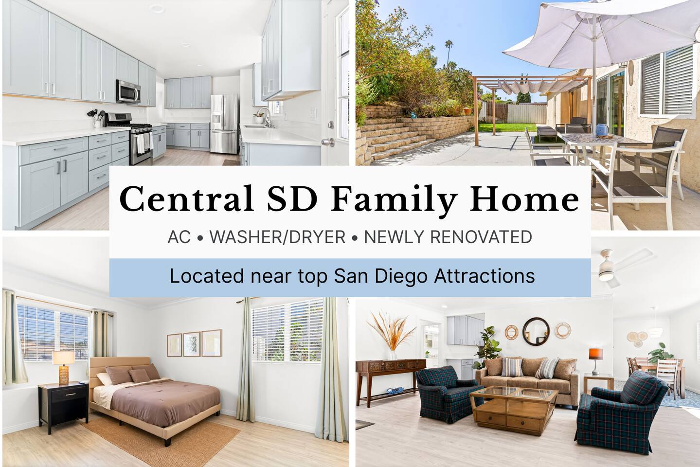 Central San Diego Family Home -20 mins to the Zoo