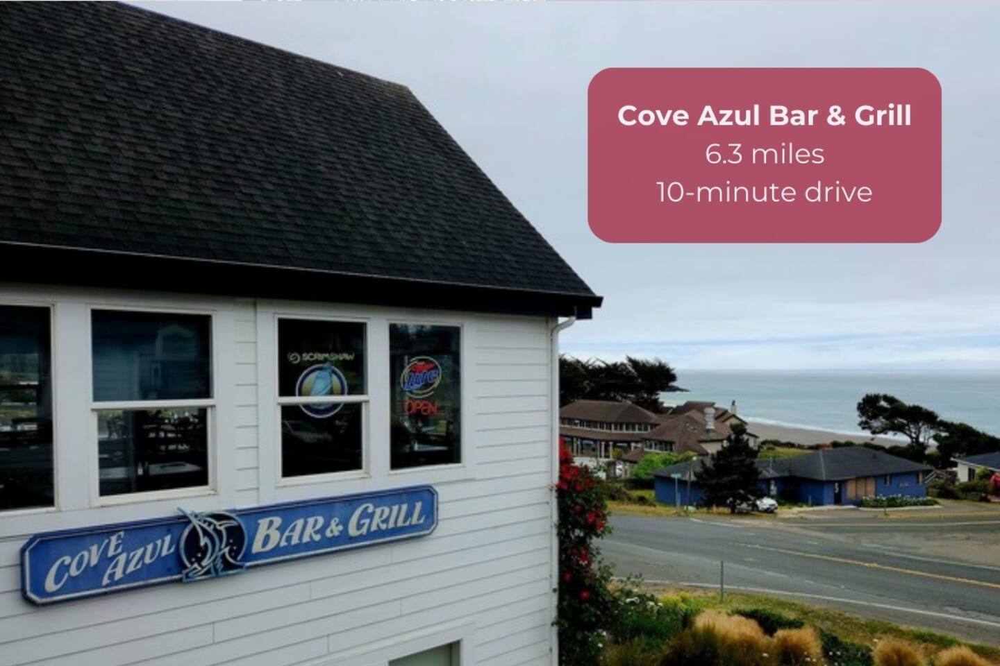Enjoy casual seaside dining at Cove Azul Bar & Grill.