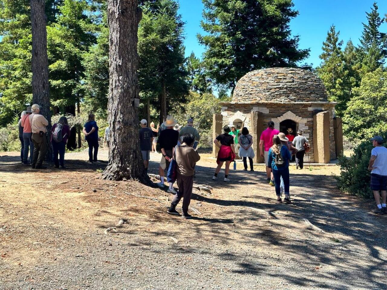 Guests are welcome to explore the unique stone structures and creations throughout the ranch.