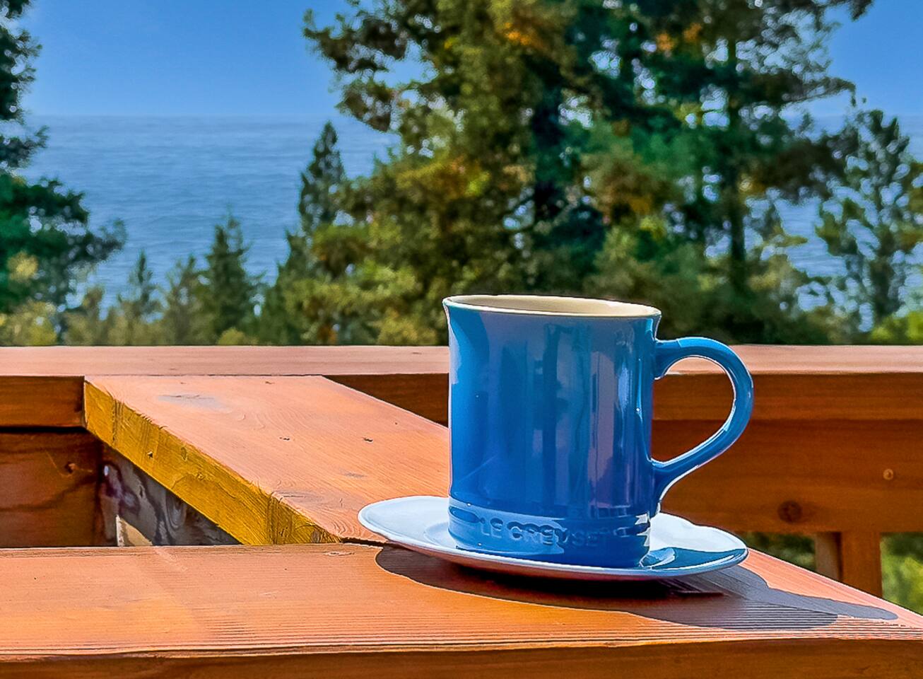 Breakfast with forest views for a true Mendocino experience.