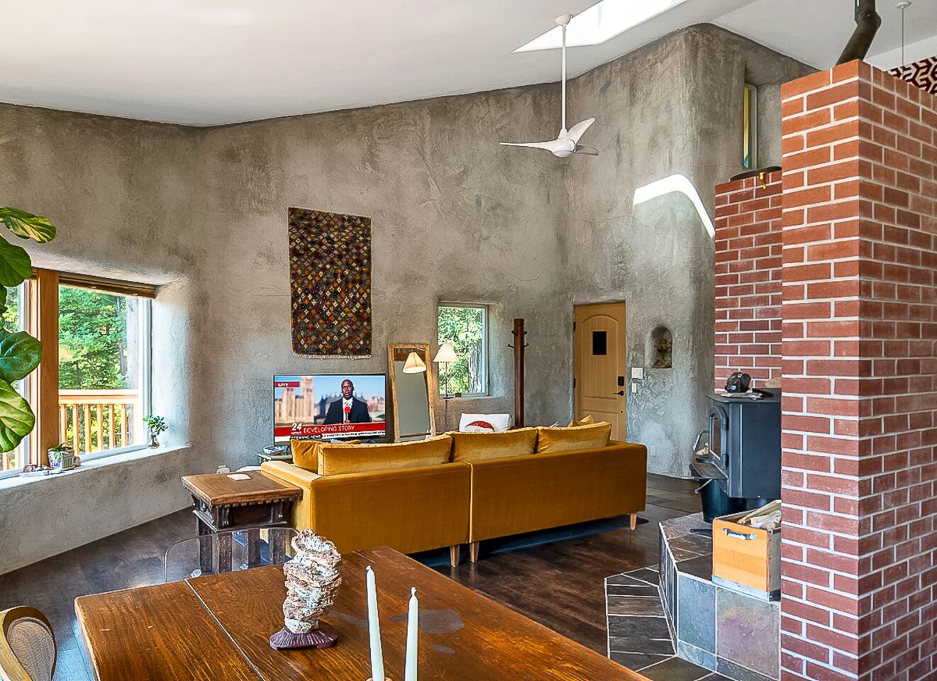 Enjoy open-concept living where dining, lounging, and the fireplace all come together seamlessly.